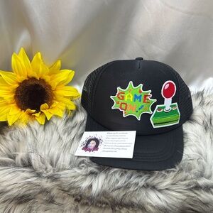 Kids Black Game On Cap